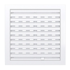 Решетка вентиляционная регулируемая 250х250мм АБС пластик, белая