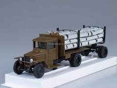 ZIS-6 Timber trailer with birch LOMO-AVM 1:43