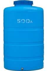 Ёмкость пластиковая пищевая АКПОЛ Н 500 л. вертикальная низкая  (76x76x127см;14кг;синий) - арт.555042