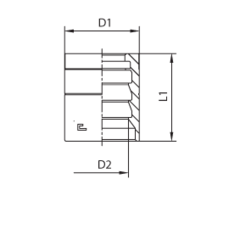 Муфта DN 32 1SN/2SC с зачисткой NEW CAST
