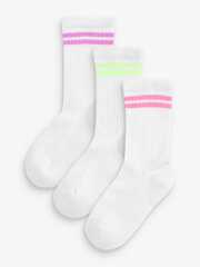 Носки хлопковые для девочки Next C49-694, 3 шт., Белый