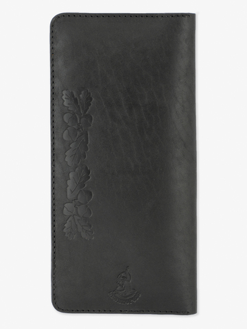 Бумажник «Всё в одном» из натуральной кожи Краст, чёрного цвета