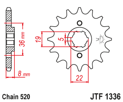 Звезда ведущая JTF1336-12