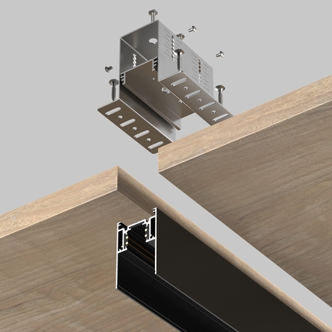 Скоба регулируемая для накладного шинопровода Maytoni Gravity TRA010HCB