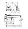 Hansgrohe Logis 71256670 Настенный смеситель для раковины (чёрный матовый)