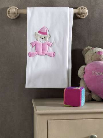 Плед флисовый "Teddy Boo", 100% полиэстер, размер 80*120 см (pink)