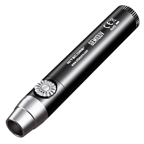 Фонарь ручной Nitecore GEM10UV черный/серебристый лам.:светодиод. 18650/CR123x1 (17434)