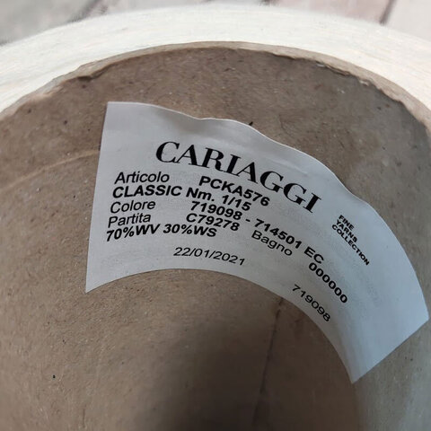 Меринос с кашемиром (30%) CARIAGGI CLASSIC 2/28 белый натуральный