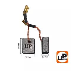 Щетка графитовая UNITED PARTS для DeWALT N421362 (6,3х12х14мм) (90-0897) 10 штук