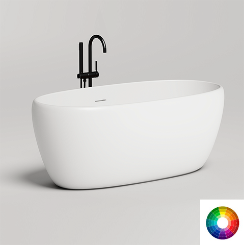 Salini 100122MF LUCE 150x75 Ванна, донный клапан "Click-Clack" цвет на выбор, сифон, интегрированный слив-перелив, покраска по RAL полностью