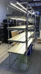 Многоярусный гидропонный стеллаж 4 яруса B2125хД2100хШ600мм до 400 растений