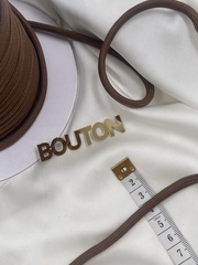 Шнур круглый коричневый метражом 5 мм