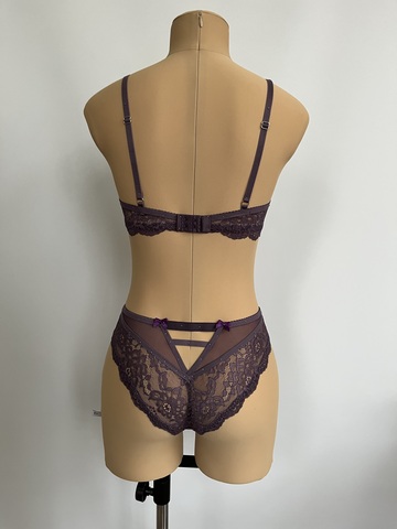 Кружево эластичное фиолетовое темное 20 см, Китай