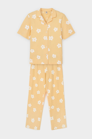 пижама  для девочки  КБ 2829/абрикосовый щербет,цветы