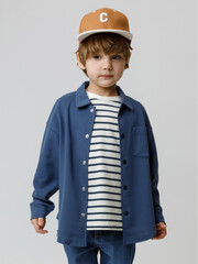 рубашка  для мальчика  КР 302794/синий космос к616