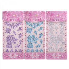 
          Наклейки-стразы Alingar, акриловые, "Зайчик и сердечко", ассорти (фиолет, голуб, кристалл), пакет с европодвесом