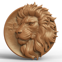 Силиконовый молд Лев (медальон) № 0477