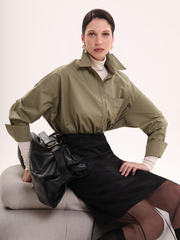 Рубашка хлопковая олива