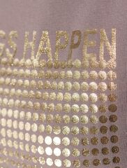 Нарядная футболка с блестящим принтом фольгой  D49.135 (131394)