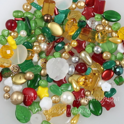 Бусины Preciosa микс "Christmas-2"