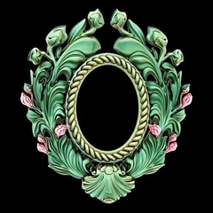 Силиконовый молд № 672 Рамка в венке