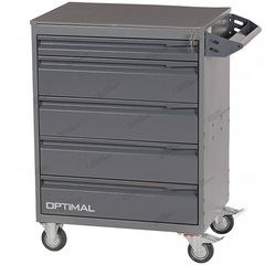 OPTIMAL (NT215 7012/7015) Тележка инструментальная, 5 выдвижных ящиков