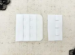 Застежка для бюстгалтера текстиль, р. 3*3/5 см, белый