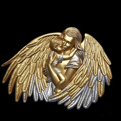 Силиконовый молд Мать-ангел