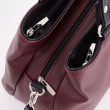 Сумка Саломея 198 наппа бордо + черный