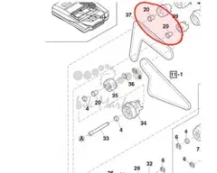Подшипник в блок проявки оригинал для Sharp AR163 / ARM236 / ARM276 NBRGC0021QSZZ