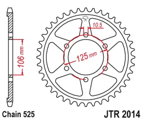 Звезда ведомая JTR2014 47ZBK