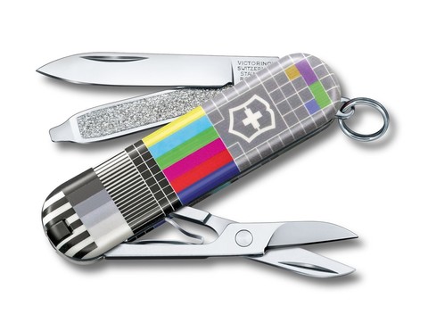 Складной нож-брелок Victorinox Classic Limited Edition 2021 Retro TV (0.6223.L2104) - Wenger-Victorinox.Ru