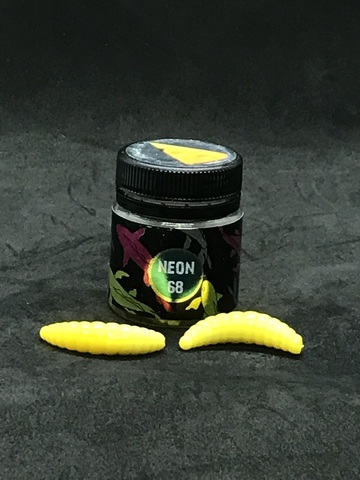 NEON 68 1.6 Maggot супер плавающий жёлтый 38 мм (8 шт)  сыр продажа от 2 шт.