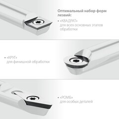 KRAFTOOL Precision-3, 3 предм., набор ручных резцов по дереву (18369)