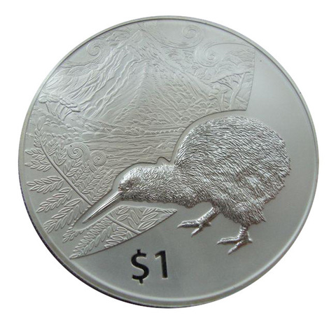 Новая Зеландия 1 доллар 2014 Южный киви птица БУКЛЕТ СЕРЕБРО