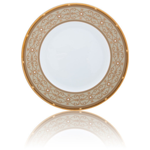 Тарелка акцентная 23см Noritake Рочель Золотой кант