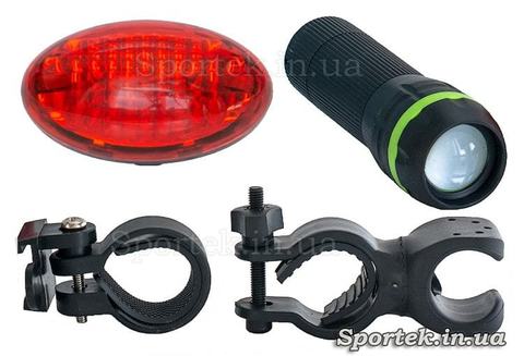 Комплект велосипедных фонарей (передний и задний) TQ-K02