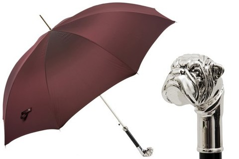 Зонт-трость Pasotti Silver Bulldog Umbrella, Италия (арт.478 Oxf-15 W38).