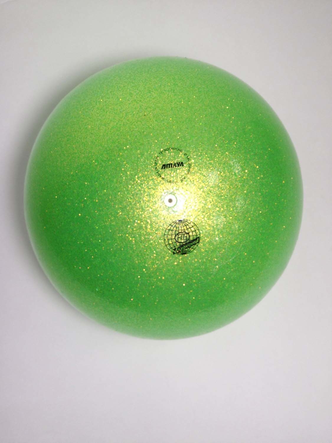 Мяч AMAYA 18,5 см Глиттер зеленый радужный для художественной гимнастики–  купить в интернет-магазине, цена, заказ online