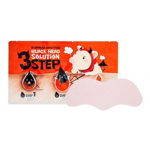 Elizavecca Milky Piggy Black Head Solution 3 Step Nose Strip - Трёхшаговый набор от чёрных точек