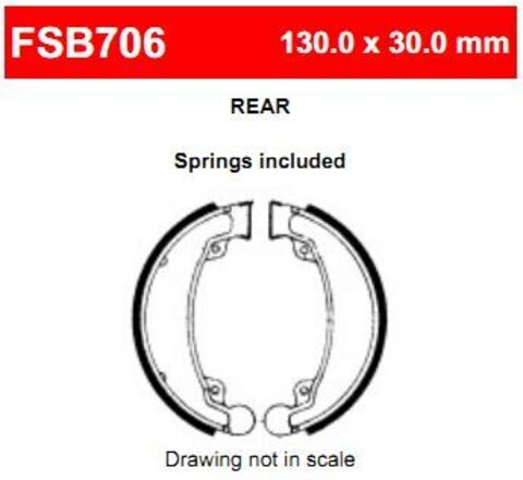 FSB706 Тормозные колодки барабанные MOTO, коробка 2 шт