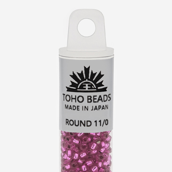 Японский бисер TOHO Round 11/0 (№2217), с внутренним серебрением, прозрачный глянцевый
