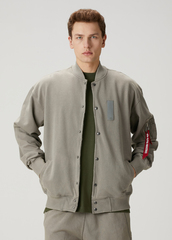 Бомбер Alpha Industries French Terry Ma-1 Jacket Mid Grey (Серый)