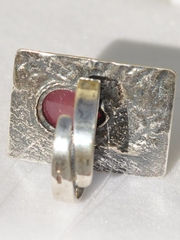 Рубин овал (кольцо из серебра)