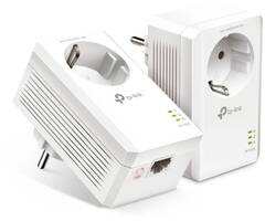 TP-Link TL-PA7017P KIT - AV1000 Комплект гигабитных адаптеров Powerline со встроенной розеткой