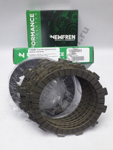 F1502SR Комплект дисков сцепления мото (фрикционные + металлические) (FCS0501/3)  NEWFREN