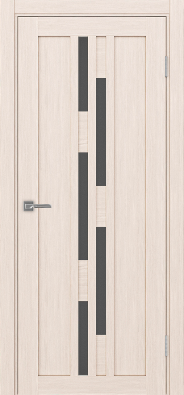 Дверь межкомнатная Оптима Порте Турин 551.121, цвет перламутровый ясень, экошпон, стекло графит