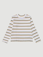 Лонгслив Mjölk Полоска серая