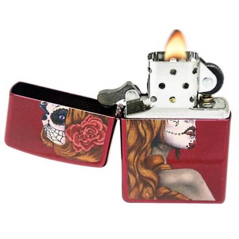 Зажигалка ZIPPO Classic Candy Apple Red латунь/сталь, красная, глянцевая, 36x12x56 мм (28830)