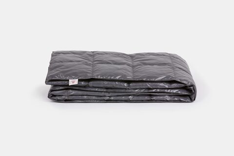 Плед дорожный пуховый 140х200 German Grass Travel Plaid Graphite серый